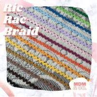 [ตัดแบ่งเป็นหลา] 〰 เทปถักซิกแซก สำหรับตกแต่ง (Ric Rac Braid) กว้าง 0.8 ซม. ? | ริบบิ้นตกแต่งสำหรับงาน DIY 〰