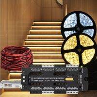 32 Channel Stair LED PIR Motion Sensor Controller Dimming LED Strip light 5050 Automatic Indoor Stairway Ladder Night Light 12V