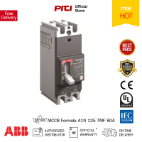 ABB เบรกเกอร์ Breaker MCCB A1N 125 TMF 2P 80A (36kA) Moulded Case Circuit Breaker Formula Series