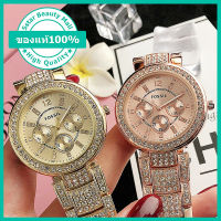 [พร้อมกล่อง] FOSSIL เดิมนาฬิกาควอตซ์ผู้หญิงหรูหรานาฬิกาทองสำหรับผู้หญิงแฟชั่นส่องสว่างสแตนเลสนาฬิกาข้อมือสุภาพสตรี