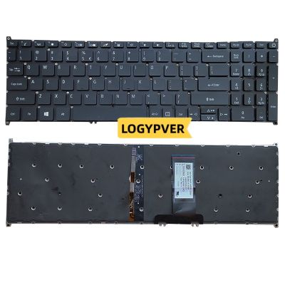 แป้นพิมพ์สำหรับแล็ปท็อปสำหรับ Acer Aspire 7 A715-74G A715-75 A715-75G N17C2 N19C5 US ภาษาอังกฤษสีดำไม่มีกรอบ-dliqnzmdjasfg