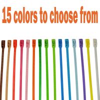 【cw】 Naughty Cable Tie 8x350mm Children  39;s Pvc Buckle Color Plastic Pull Pieces/pack