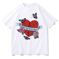 Olivia Rodrigo Essential Kawaii Cute Tshirt Man Heart Butterfly Rose Flower Pattern T Shirt Short Gildan