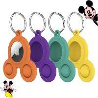 ✟♙✕ Disney Mickey ซิลิโคนปลอกแขนป้องกันพวงกุญแจตัวระบุตำแหน่งตัวป้องกันสำหรับ Airtags Smart Bluetooth Wireless Tracker