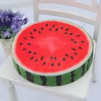 【CW】 Memory Foam Soft Seat Pad Round Pillow Plush Cushion Orange Kiwi Watermelon Fruit Toys