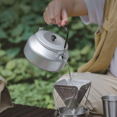 ภาชนะใส่กากาแฟแบบพกพาอลูมิเนียมอัลลอยด์ GUDE001อุปกรณ์ทำครัวโถใส่น้ำตั้งแคมป์สำหรับปิกนิกกลางแจ้งการเดินป่า