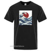 Fukushima Sun Waves Ukiyo E Printed Man T Shirts Soft Loose Tshirts Fashion Breathable Tops Vintage Brand Male T-Shirts