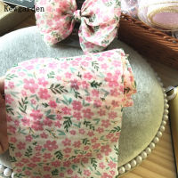 Kewgarden Printed Floral Voile Ribbons 12cm DIY Make Hair Bow Accessories Handmade Tape Carfts Gift Packing Wholesale 25 Yards