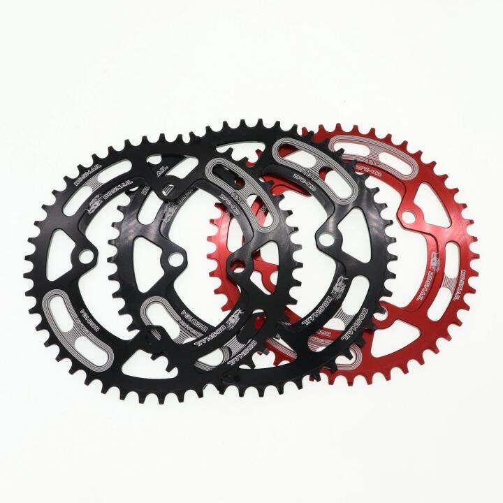 snail-ใบจานเดี่ยวจักรยาน-104bcd-ขนาด-40-42-44-46-ฟัน-mtb-mountain-bike-chainwheel-สีดำ