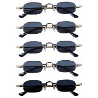 Retro Punk Glasses Clear Square Sunglasses Female Retro Sunglasses Men Metal Frame