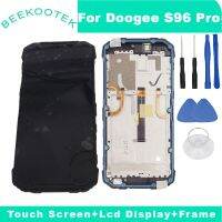 หน้าจอ LCD S96 DOOGEE ของแท้ + เครื่องอ่านพิกัดหน้าจอสัมผัส + กรอบอะไหล่ทดแทนประกอบลายนิ้วมือสำหรับโทรศัพท์ S96 Pro