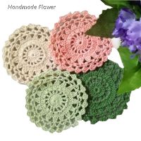 Round cotton table place mat pad Cloth crochet placemat cup tea coffee coaster handmade doily wedding Christmas flower kitchen