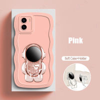 เคสโทรศัพท์สำหรับ VIVO Y01A/Y01/Y15s/Y15A นักบินอวกาศเคสโทรศัพท์พับเป็นขาตั้งซิลิโคนเหลวกันกระแทกขอบหยักเคสนิ่มป้องกันเลนส์กล้องดีไซน์ใหม่เป็นคู่เคสฝาหลัง