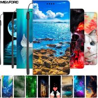 Leather Book Cover For Tecno Spark 8C 8P Case Spark9 9 Pro Flip Wallet Cat Protection Painted Coque For Tecno Spark Go 2022 Case