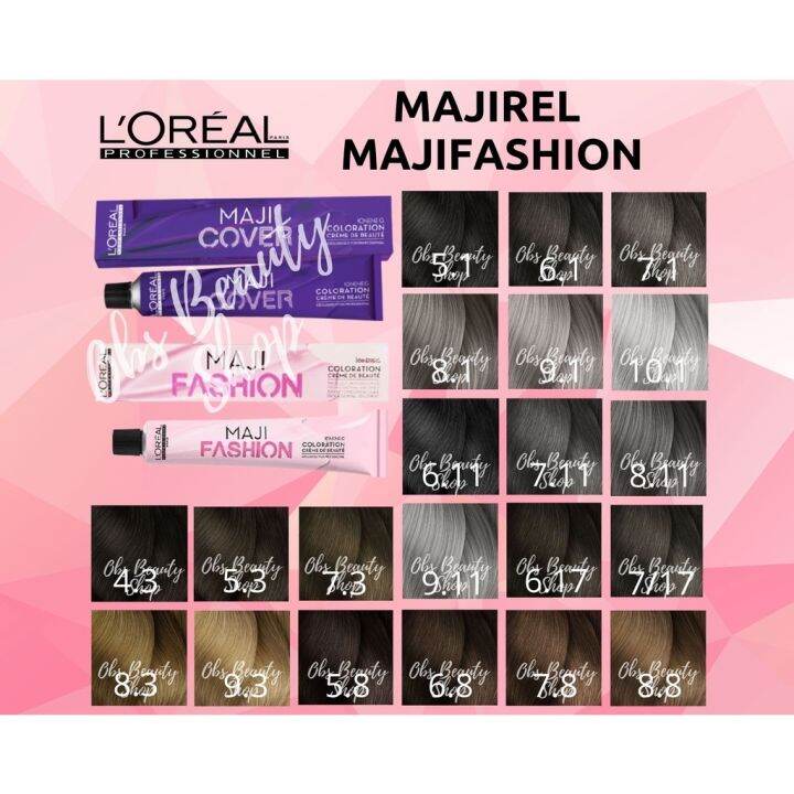 Majirel Hair Dye 50ml Ash Mettalic Gold Majibrown .1 .11 .3 .17 .8