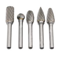 Carbide Rotary Burr Set 12MM Head with Double Cut File for Drill Bits, Polishing,Engraving,Drilling,10 Pack