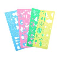 4PCS Flexible Painting Stencil Set Colored Kaleidoscope Template Ruler Drawing Templates for School DIY Paper Art Craft Rulers  Stencils