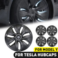 4PCS Tesla Hub Cap เปลี่ยนฝาครอบล้อ19นิ้วรถยนต์ Hubcap อุปกรณ์เสริมสำหรับรุ่น Y 2018 2019 2020 2021 2022