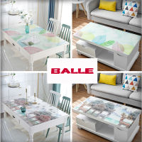 2D Rectangle PVC Tablecloth Color Painting Style Waterproof Table Cover Oil Cloth Soft Glass Plastic Mat for Home Decor