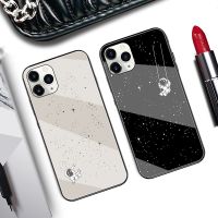 Y90เคสสำหรับ Vivo ทำจากแก้ว Y93 Y91C Y95 Y97 U1X U3X Z3X V9 V7 V5 V17 S1 Z1 T1 Iqoo Z5x Pro Plus โทรศัพท์มือถือนักบินอวกาศสุดสร้างสรรค์