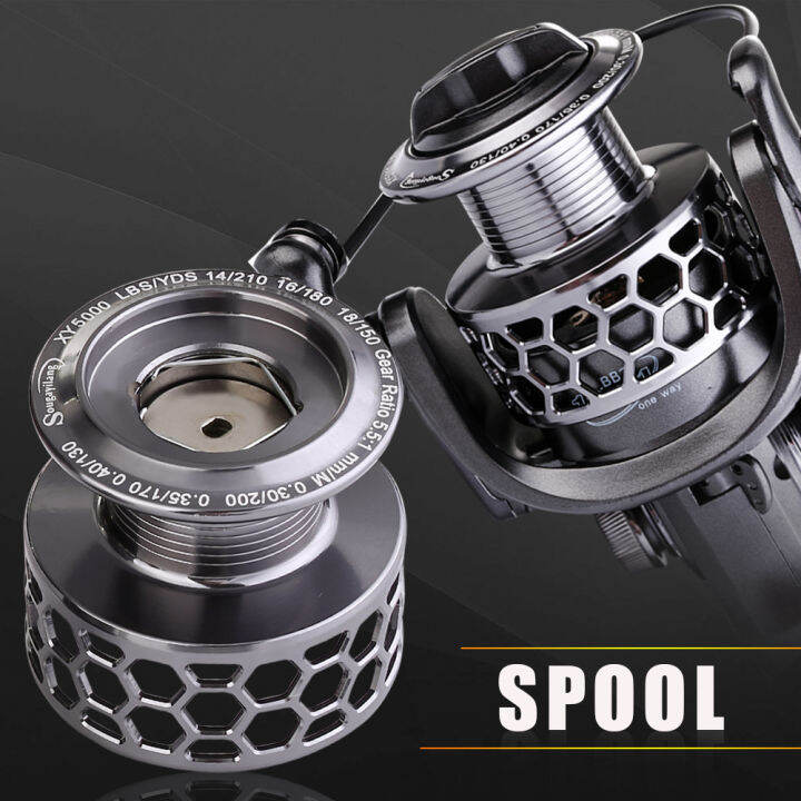 souilang-1000-6000-series-fishing-reel-13-1bb-น้ำหนักเบา5-2-1-smooth-aluminium-spinning-fishing-reel-ปลาคาร์พ-fishing-tackle