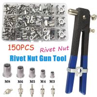 ✎❈ 150 Pcs Rivet Nut Thread Insert Stainless Steel Rivet Nut With Threaded Retainer Mechanical Tools Clamping Lever Rivet Nut Set