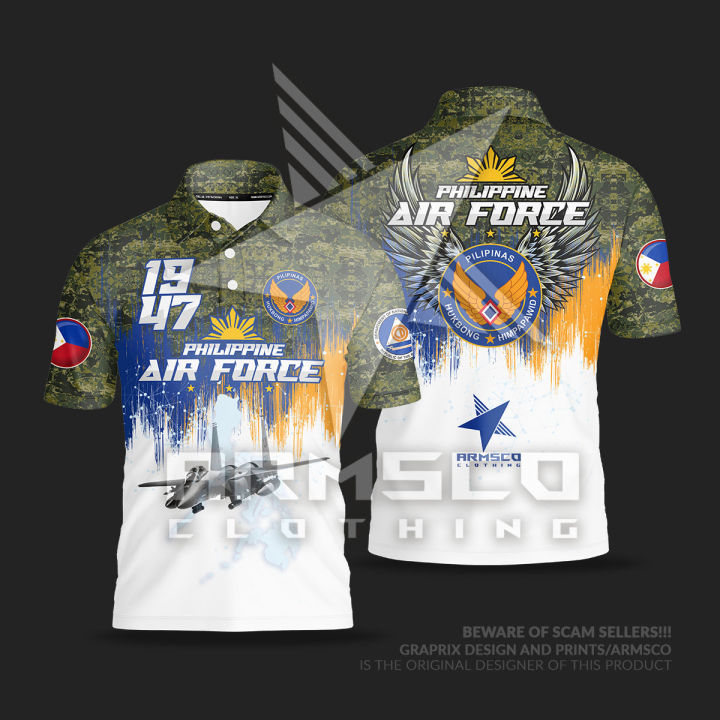 Philippine Air Force ArmsCo V1 Tactical Polo Shirt Full Sublimation ...
