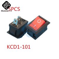 5ชิ้นสวิตช์ Kcd1-101 6a Ac 250V 2ขาเปิด/ปิด I/o Spst Snap ในปุ่มสีแดงขนาดเล็กสวิตช์เครื่องโยกเรือ15*21มม. เครื่องมือ