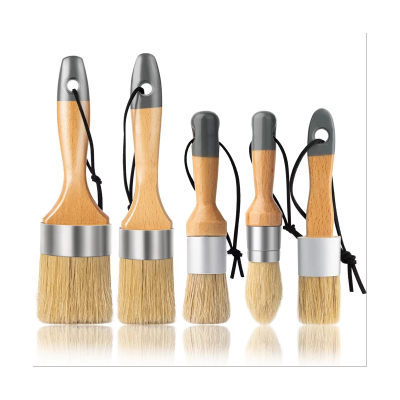 Chalk Paint Brushes,Wax Painting Brushes Setof 5,Chalk Paint,Round Oval Chalk Paint Brushes for All Painting and Waxing