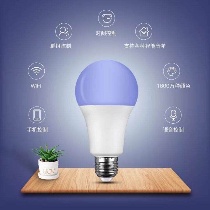 โปรโมชั่น-คุ้มค่า-หลอดไฟควบคุมด้วยเสียงอัจฉริยะ-หลอดไฟ-wifi-smart-led-rgbcw-bulb-ขั้วe27-เปลี่ยนสีได้ตามต้องการ-สั่งงานด้วย-smart-life-app-ราคาสุดคุ้ม-หลอด-ไฟ-หลอดไฟตกแต่ง-หลอดไฟบ้าน-หลอดไฟพลังแดด