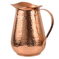 Artisans Anvil Artisan’s Anvil Copper Pitcher w/Copper Handle, Pure 100% Hammered Vessel, Heavy Duty Copper Jug, Handmade, 70 fl. Oz, Best for Water, Ayurveda, Moscow Mule, Cocktails