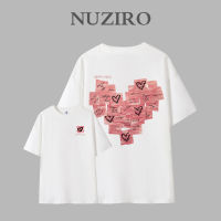 NUZIRO เสื้อยืดลายผู้หญิงคอกลมพิมพ์ลาย