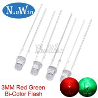 ✓❂▼ 50pcs/lot 3MM Flash Red Green Bi-Color Light-Emitting-Diode F3 Automatic Flashing LED Control Blinking Diode DIY