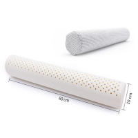 Sleeping Relax 60x10cm Natural Latex Cylindrical Pillows Neck Cervical Spine Support Long Pillow Protect Lumbar Waist Bolster