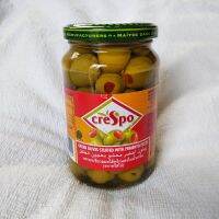 CRESPO green olives stuffed with pimiento paste 354g / 200g SPAIN