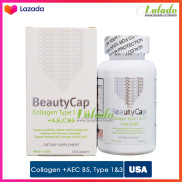 Viên uống trắng da collagen beautycap +AEC B5 type 1&3 nhập khẩu mỹ hộp