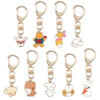 DIY Cartoon Rabbit Key Chain Zinc Alloy Pendant Male And Female Key Go Out Wearing Fashion Jewelry Gifts