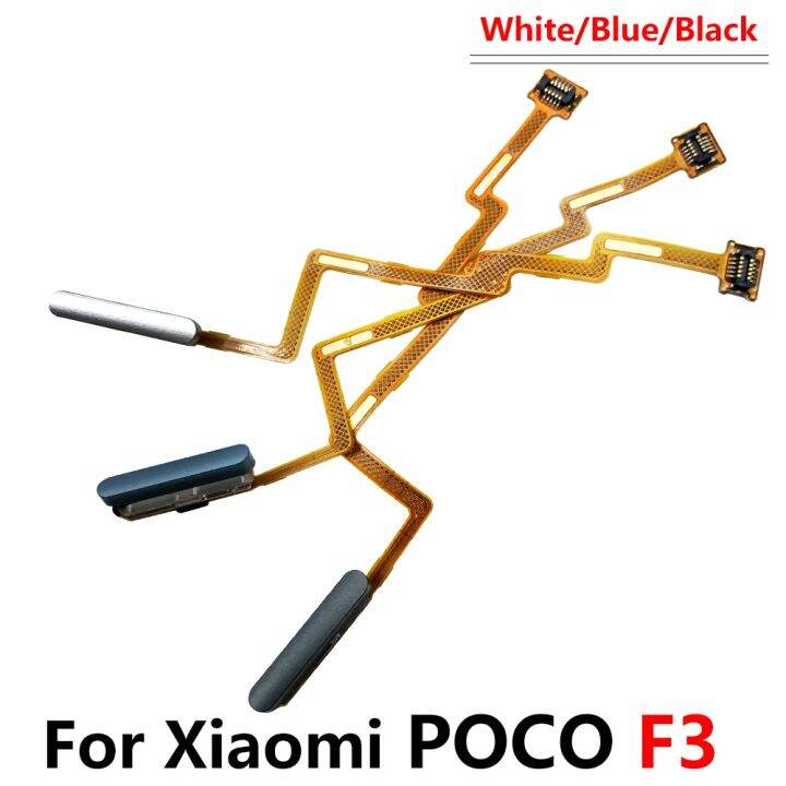 เครื่องสแกนลายนิ้วมือใหม่สำหรับ-xiaomi-m3-poco-f3-x3-gt-pro-ปุ่มโฮมเซนเซอร์กุญแจเมนูกลับคืนลายนิ้วมือสายเคเบิ้ลยืดหยุ่นสำหรับ-redmi-9t