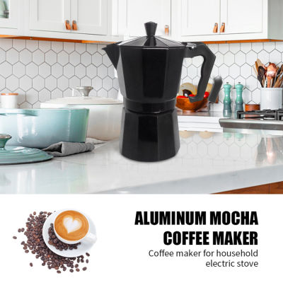 Moka หม้อต้มกาแฟ,เครื่องชงเอสเปรสโซอลูมิเนียมหม้อต้มกาแฟโมก้าลาเต้มอคค่าหม้อต้มเครื่องมือบาริสต้า3/6