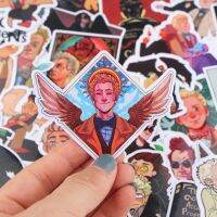 CEMOMEF 38 ชิ้น/ล็อต กันน้ำ แล็ปท็อป โน๊ตบุ๊ค สำหรับกีตาร์รถ สเก็ตบอร์ด Good Omens Stickers ซีรีส์ทีวี โปสเตอร์สติ๊กเกอร์ สติ๊กเกอร์เครื่องเขียน