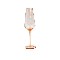 Geometric Wine Glass Cups Hammered Lead-Free Champagne Glass Coral Gold Side Red Wine Goblet Glass