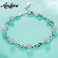 New 925 Sterling Silver Bracelet Crystal Zircon Diamond Bracelet For Woman Charm Jewelry Gift