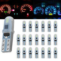 T5 Led W3W W1.2W 7สีภายในรถไฟแสดงสถานะ Dashboard Gauge Instrument Wedge โคมไฟสัญญาณอัตโนมัติหลอดไฟ DC12V