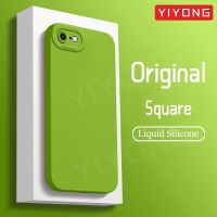 SE 2022 Case YIYONG Square Liquid Silicone Soft Cover For iPhone 7 8 Plus 6 6S SE 2020 2 3 SE2 SE3 iPhone7 iPhone8 Phone Cases