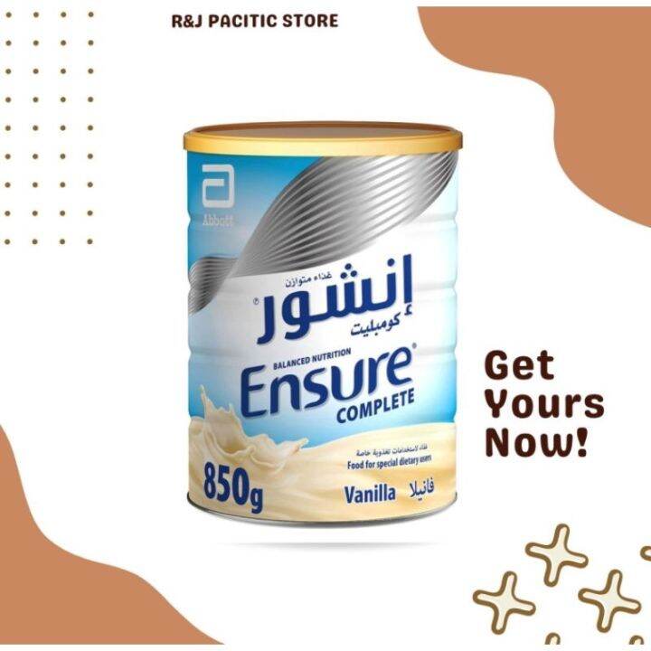 Ensure COMPLETE 850g Vanilla Flavor August 2024 Expiry SALE Powdered