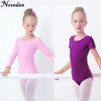 【cw】 Ballet Leotard Short amp; Sleeve Wear Toddler Kids Gymnastics With Crotch 【hot】