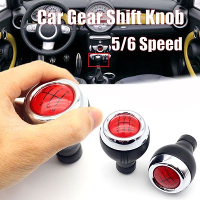 【cw】 5/6 Speed Car Gear Shift Knob Stick Manual Shifter Leather Red Cover For BMW MINI COOPER R56 R57 R58 R59 R60 R61 ！