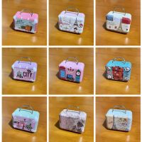 1Pc Europe Type Restoring Suitcase Model Small Tin Box Mini Handbag for Candy Chocolate Packaging Storage Iron Boxes Storage Boxes