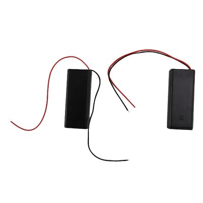 2 x 2 x AAA 3 V Battery Holder Case Box Wire ON / OFF Switch m Cover