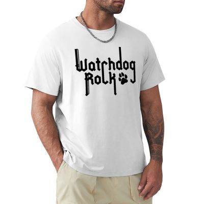 Watchdog เสื้อยืดวงร็อกเด็กผู้ชายเสื้อยืดสีขาวเฮฟวี่เวท